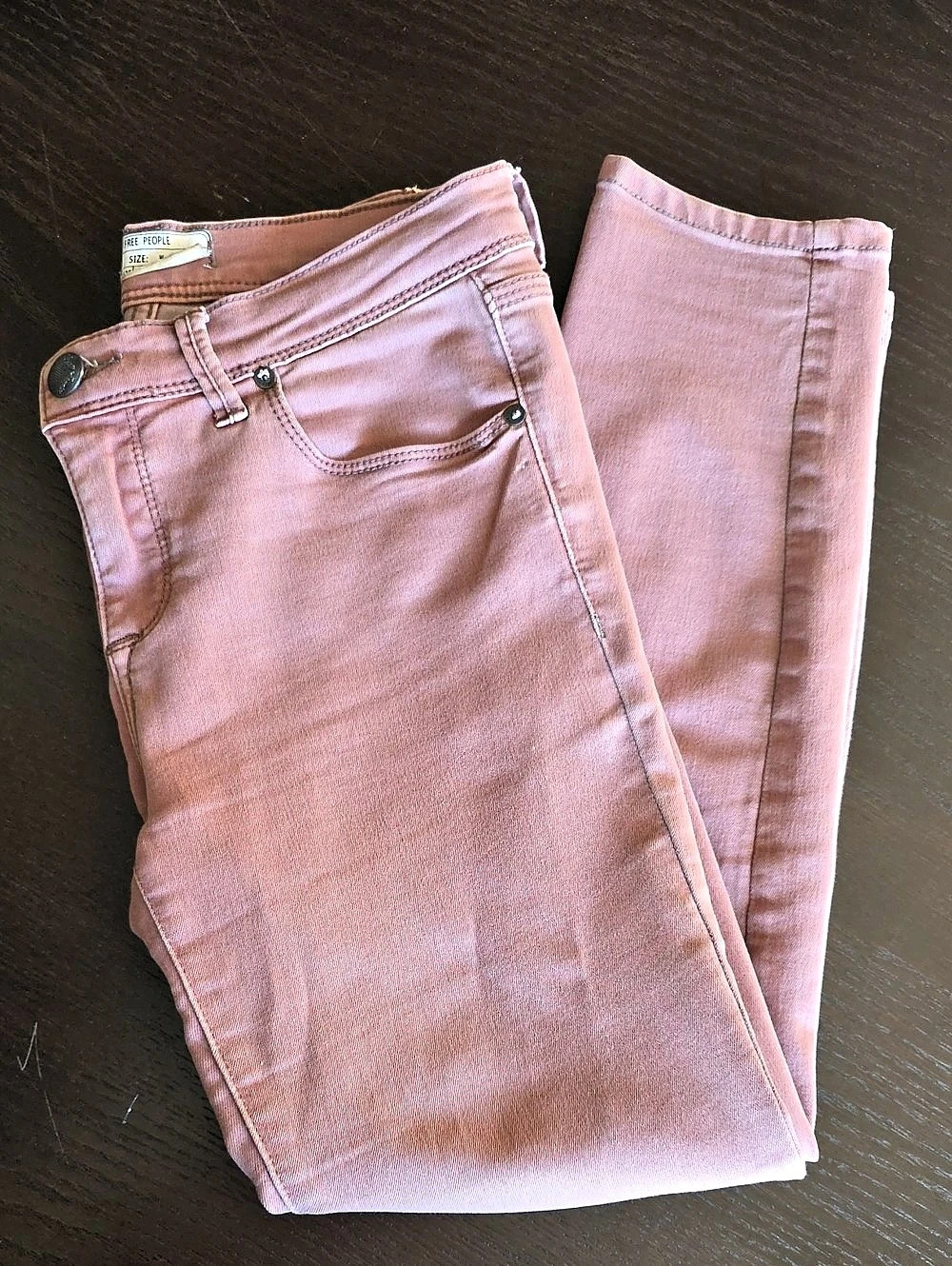 Free People Pink Skinny Jeans Waist 28